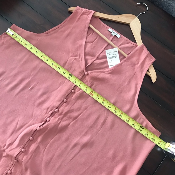 New! Madewell V-Neck Button Front Sleeveless Dress. Size 3X. Rose dust color - Picture 4 of 7